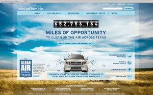 website homepage with a blue sky background 