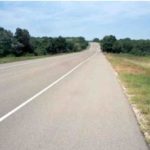this is a picture of a roadway shoulder
