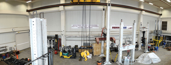 panoramic view of TTI's High-Bay Structural Testing Facility