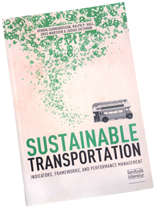 cover from the textbook "Sustainable Transportation: Indicators, Frameworks, and Performance Management"