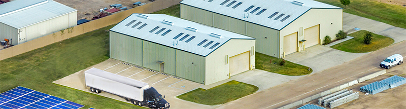 Aerial view of the Clean Transportation Research Complex.