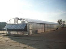 Climate-controlled greenhouse at the Texas A&M Transportation Institute's Sediment, Erosion Control Lab