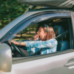 Person yawning while driving