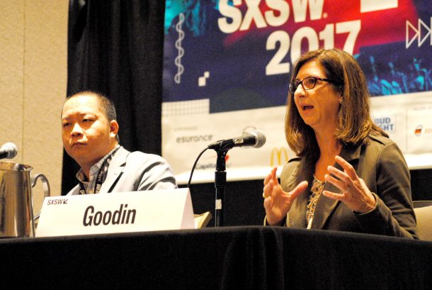 TTI Senior Research Engineer Ginger Goodin at the 2017 SXSW Interactive Conference in Austin, TX.