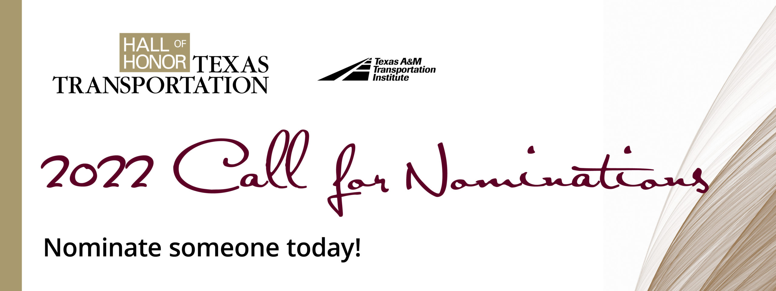 Hall of Honor nominations. Call to action text: nominate someone today.
