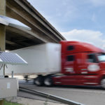 Semi-truck passing by bluetooth sensor on I-35