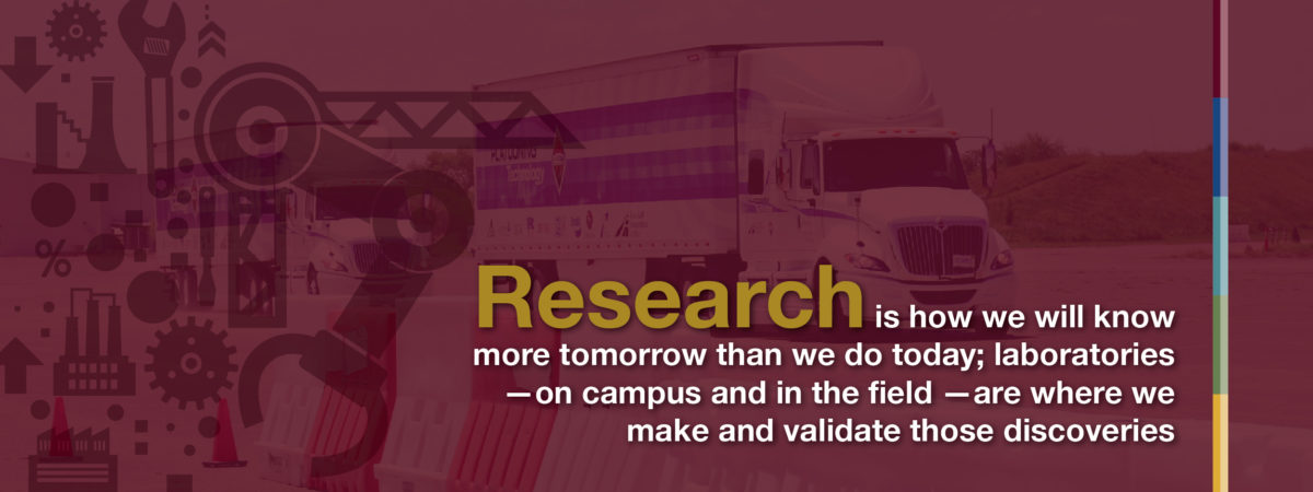 Research is how we will know more tomorrow than we do today; laboratories--on campus and in the field--are where we make and validate those discoveries