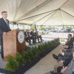 Texas Lieutenant Governor Dan Patrick speaking at a ribbon cutting ceremony.