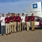 Texas A&M University engineering students at the GM AutoDrive Challenge.