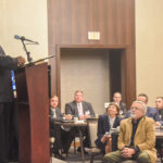 TTI Director Greg Winfree addresses the crowd during the 2018 Transportation Technology Conference.