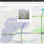 Map of Houston TranStar showing flooding locations.