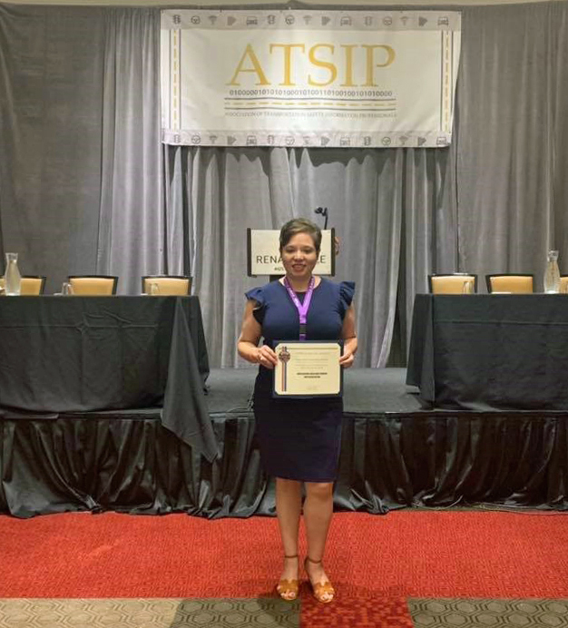 Marcie Perez with her ATSIP Award