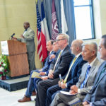 TTI Director Greg Winfree speaking at the grand opening of the TTI State Headquarters Building.