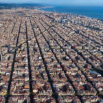 Aerial of Barcelona superblocks