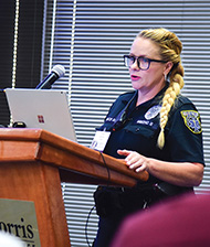 Speaker from one of the breakout sessions held during the 2019 Texas Pedestrian Safety Forum.
