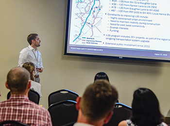 One of several breakout sessions held during the 2019 Texas Pedestrian Safety Forum.