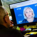 An attendee at the 2020 virtual Traffic Safety Conferences watches a presentation.