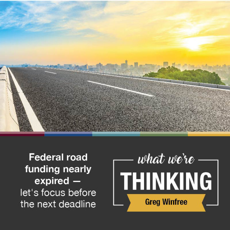 Federal Road Funding Nearly Expired — Let’s Focus Before the Next