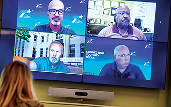 Screen showing a few virtual participants of the 2020 Transportation Short Course.