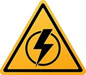 Electricity warning sign.