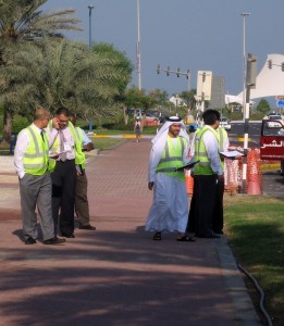 Transportation researchers in Abu Dhabi