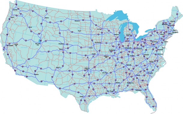 interstate highway map
