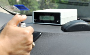 Radiusmeter on a dashboard