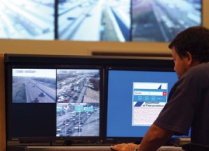 Screens in the DalTrans traffic operations facility