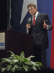 Texas Governor Rick Perry speaking