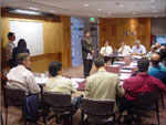 Carlos Chang-Albitres leads a kick-off meeting in Paraguay.
