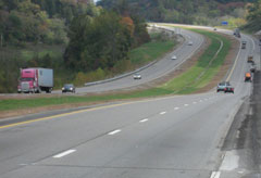 Tennessee roadway with curve for motorists to negotiate