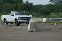 barrier crash test: sequence 1