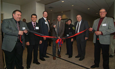 Officials attend the grand opening of the new DalTrans Transportation Management Center.
