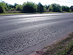 cracked roadway