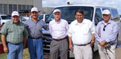 group shot in front of ground-penetrating radar equipped van destined for Mexico