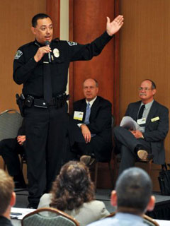 Acevedo speaking during the 2011 Statewide Traffic Safety Conference