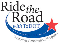 'Ride the Road with TxDOT' - logo