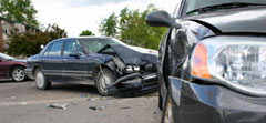 two vehicles involved in a car crash