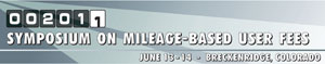 Symposium on Mileage-Based User Fees banner