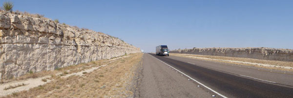 section of I-20 roadway in TxDOT's Odessa District
