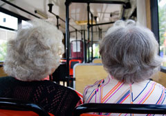elderly women on a bus