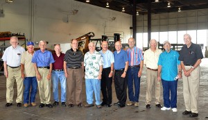 This is a photo of a dozen TTI retirees who attended a gathering for them.