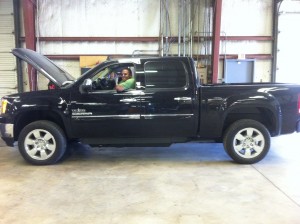 Franklin McMurrian in his new truck.