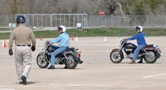 two motorcyclists taking the Course for Motorcycle Riders