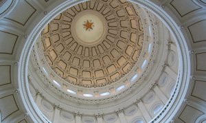 interior of Texas State Capitol dome
