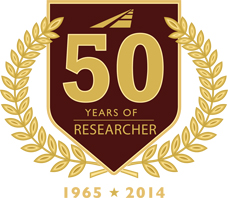50 Years of Researcher: 1965-2014 (logo)