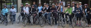 International Conference on Women’s Issues in Transportation participants on bicycles.