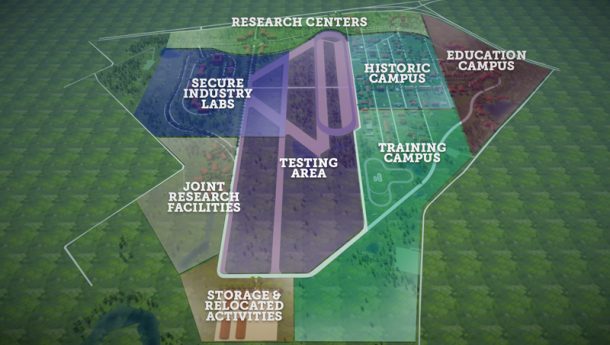 Conceptual map of TAMU RELLIS Campus at the Riverside Campus