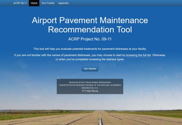 Airport Maintenance Recommendation Tool website screenshot